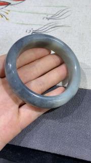 新疆和田玉籽料青花手镯53圈口